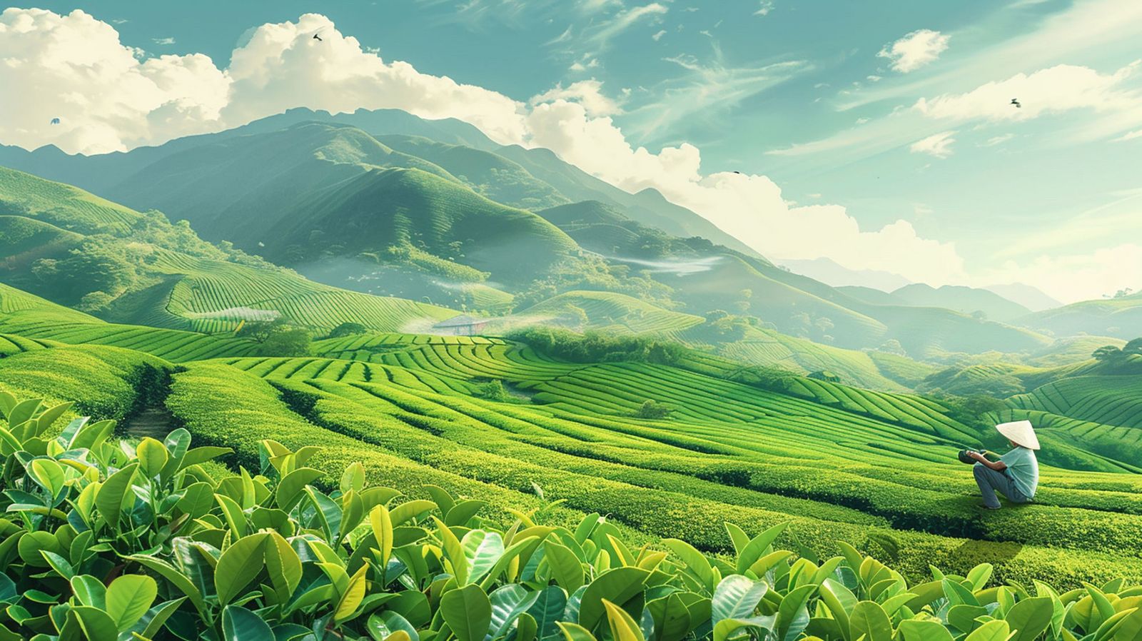 Tea plantation — premium leaves from amino-acid foliar programs